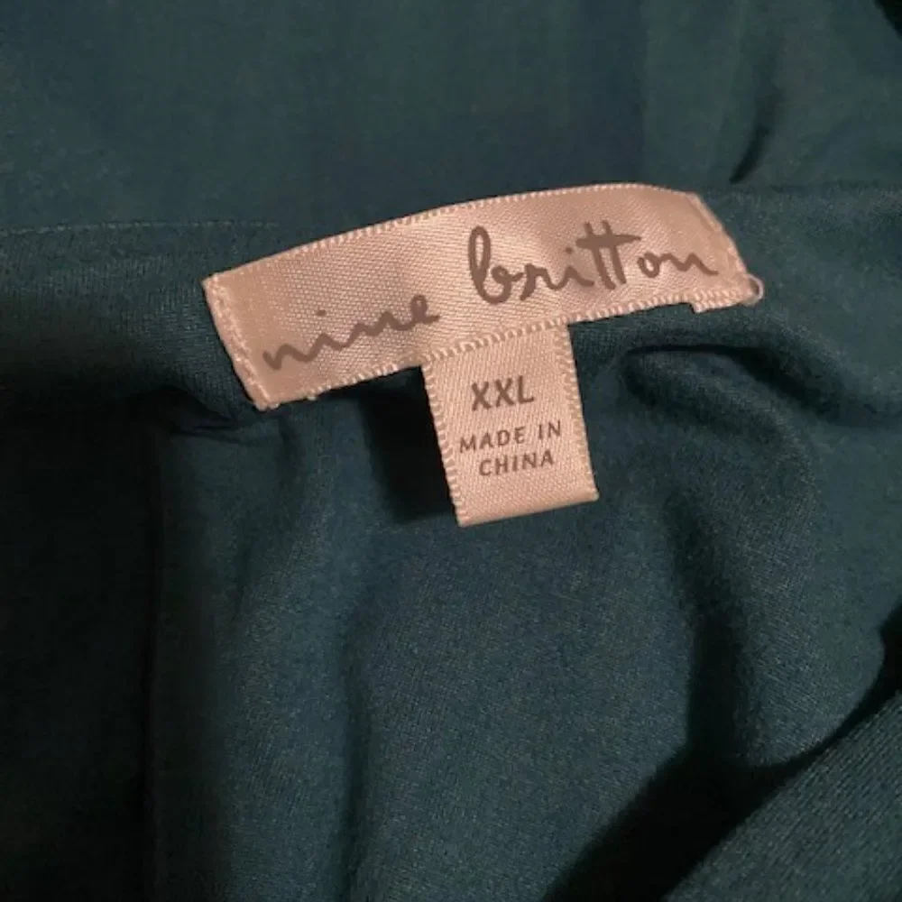 Nine Britton Teal sweetheart neckline cut out flare dress, size XXL